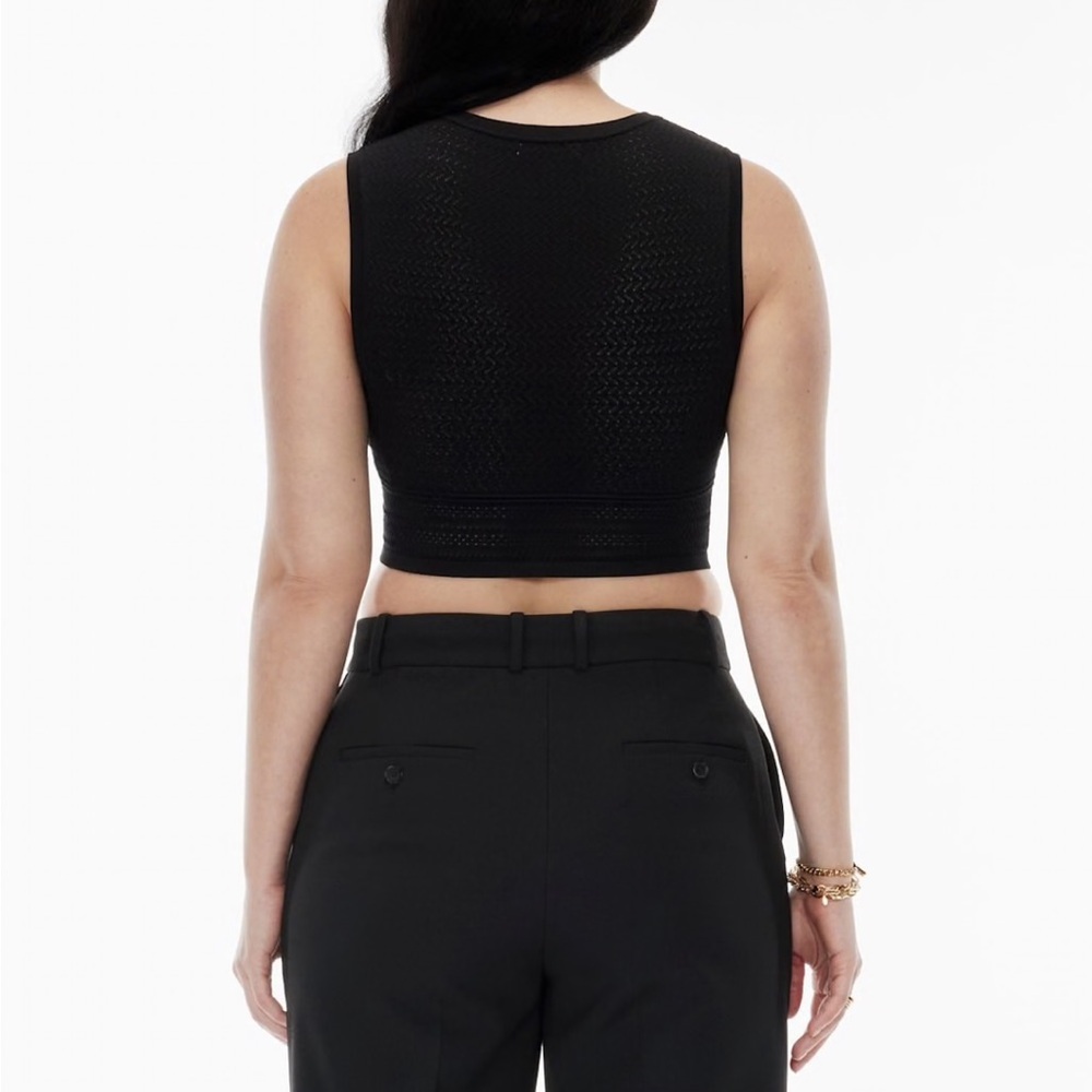 Babaton Black Pointelle Tank - Picture 2 of 7